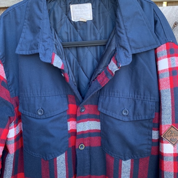 Mountain Warehouse Quilted Flannel Button down Men’s Plaid Shirt Jacket Size M - Picture 4 of 15